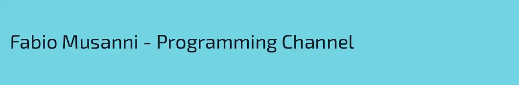 Fabio Musanni - Programming Channel